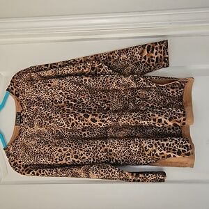 InKnit women's Leopard Sweater L